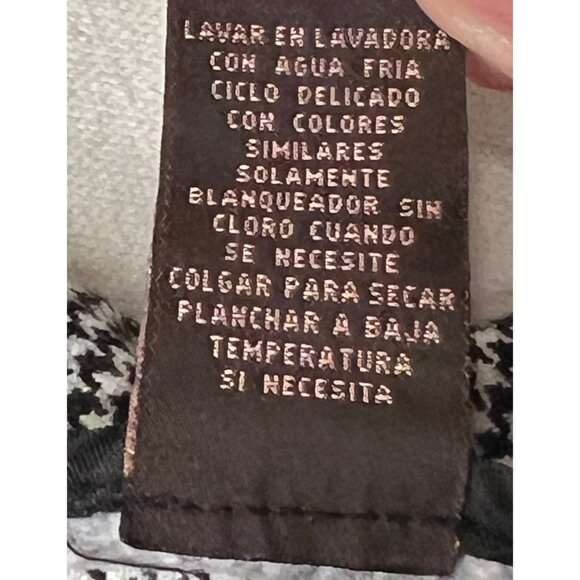 Bandolino Size 4 Stretch Houndstooth Dress Pants Polyester Blend Black & White - Picture 14 of 16